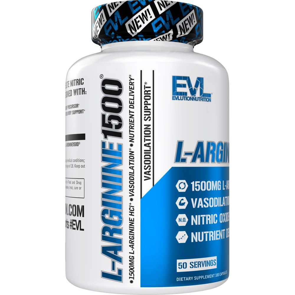 EVL Nitric Oxide Booster L-Arginine HCL Supplement - 1500mg — Amazon image 5