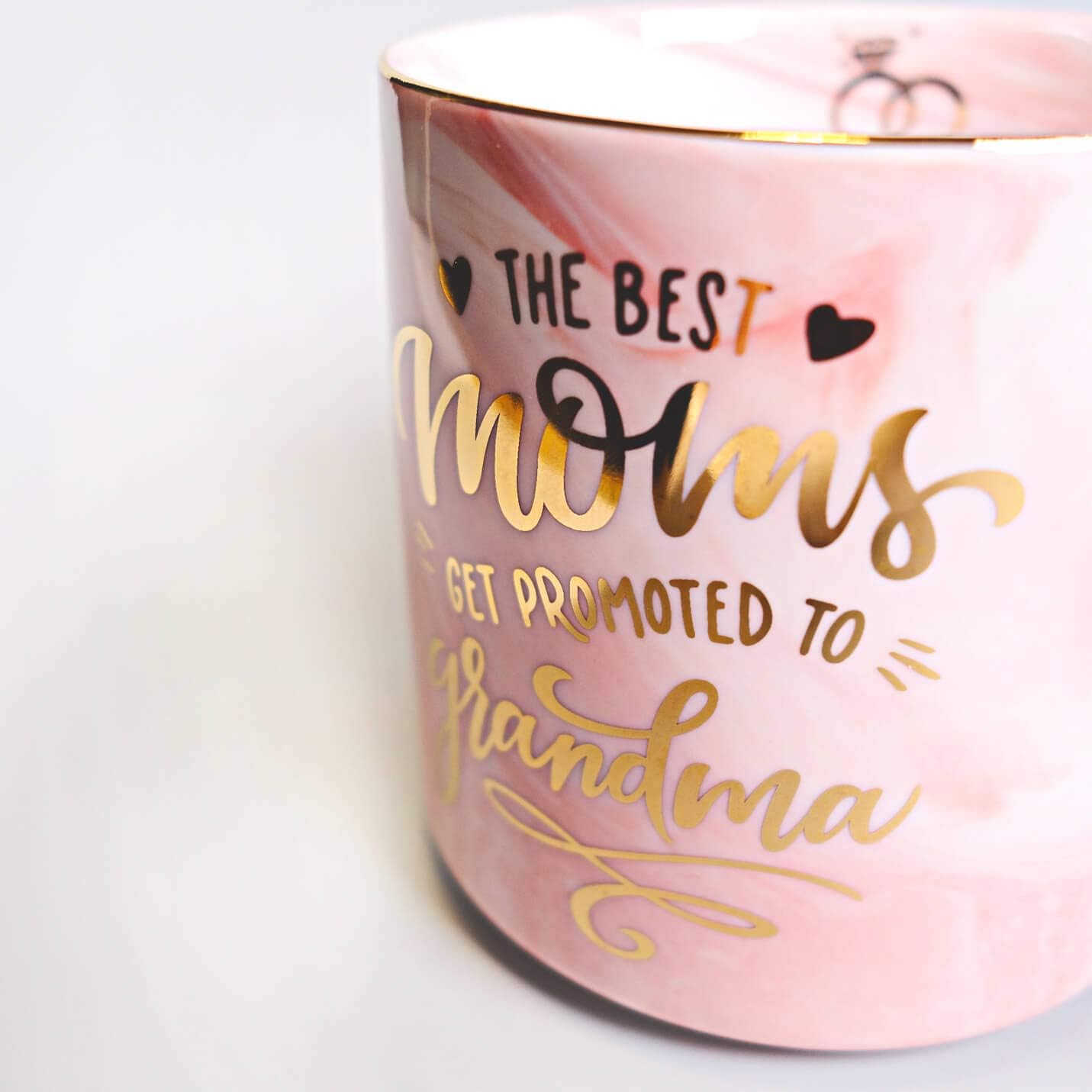 Uр Tо 60% оƒƒ VILIGHT Grandma Mug Gifts for Nana from Granddaughter Grandson - Pregnancy Announcement for New Grandmother - Pink Marble Coffee Cup 11.5 Oz
