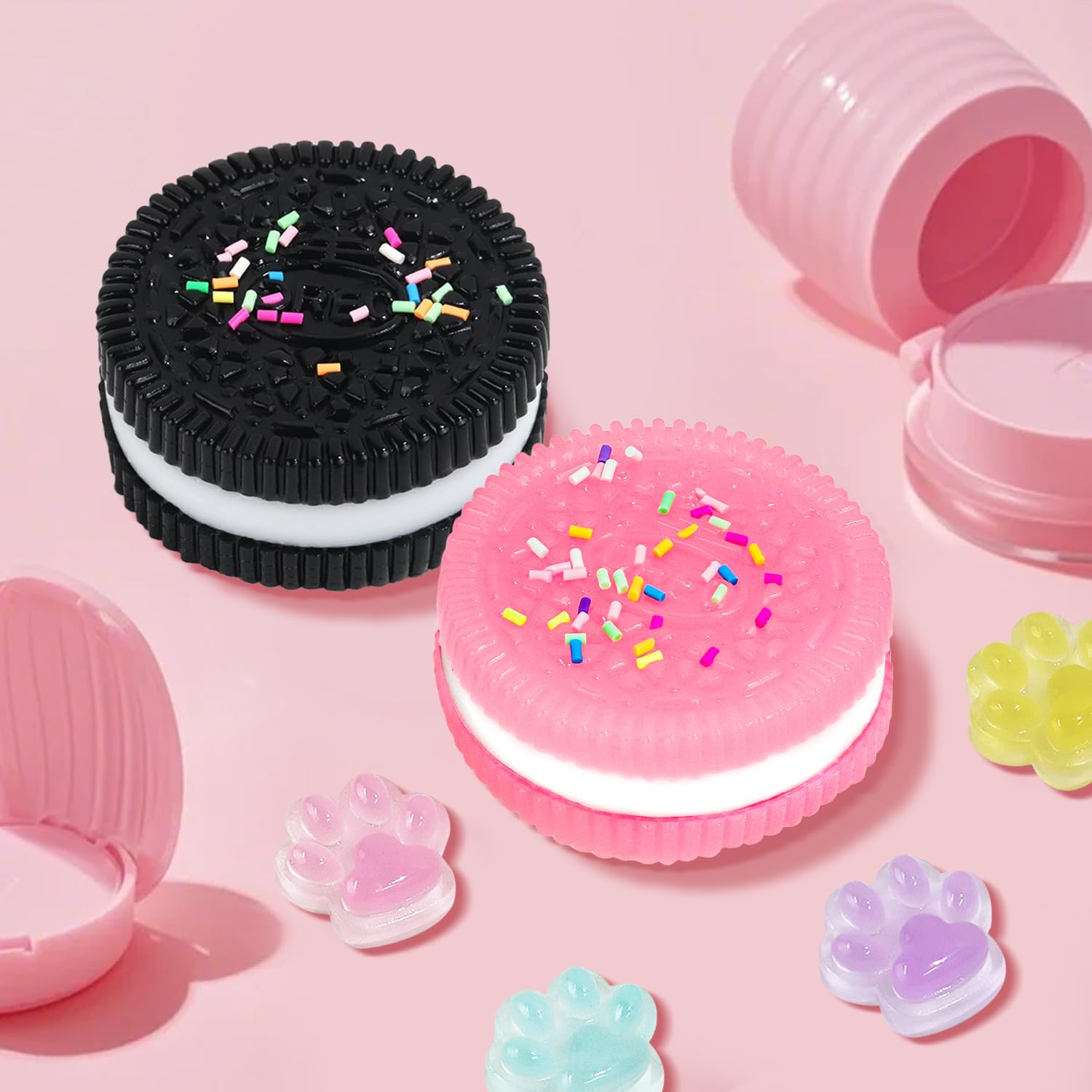 JUKOTA Stress Spielzeug Set - 2 Kekse & 4 Katzenpfoten Zum Quetschen