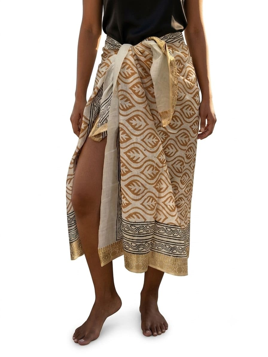 crystalheal; designing the destiny Tarava Sarong for Women | Cotton Beach Wrap Cover Up | Boho Tribal Sarong Skirt | Lightweight Resort Wear | Vacation Swimwear Cover Up-picture-49