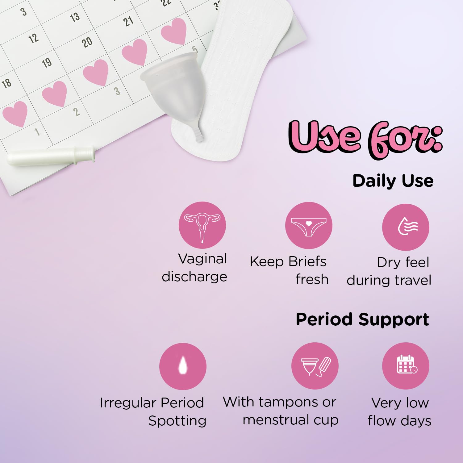 Pee Safe Panty Liners For Women Daily Use with Aloe Vera - 100 Liners 3