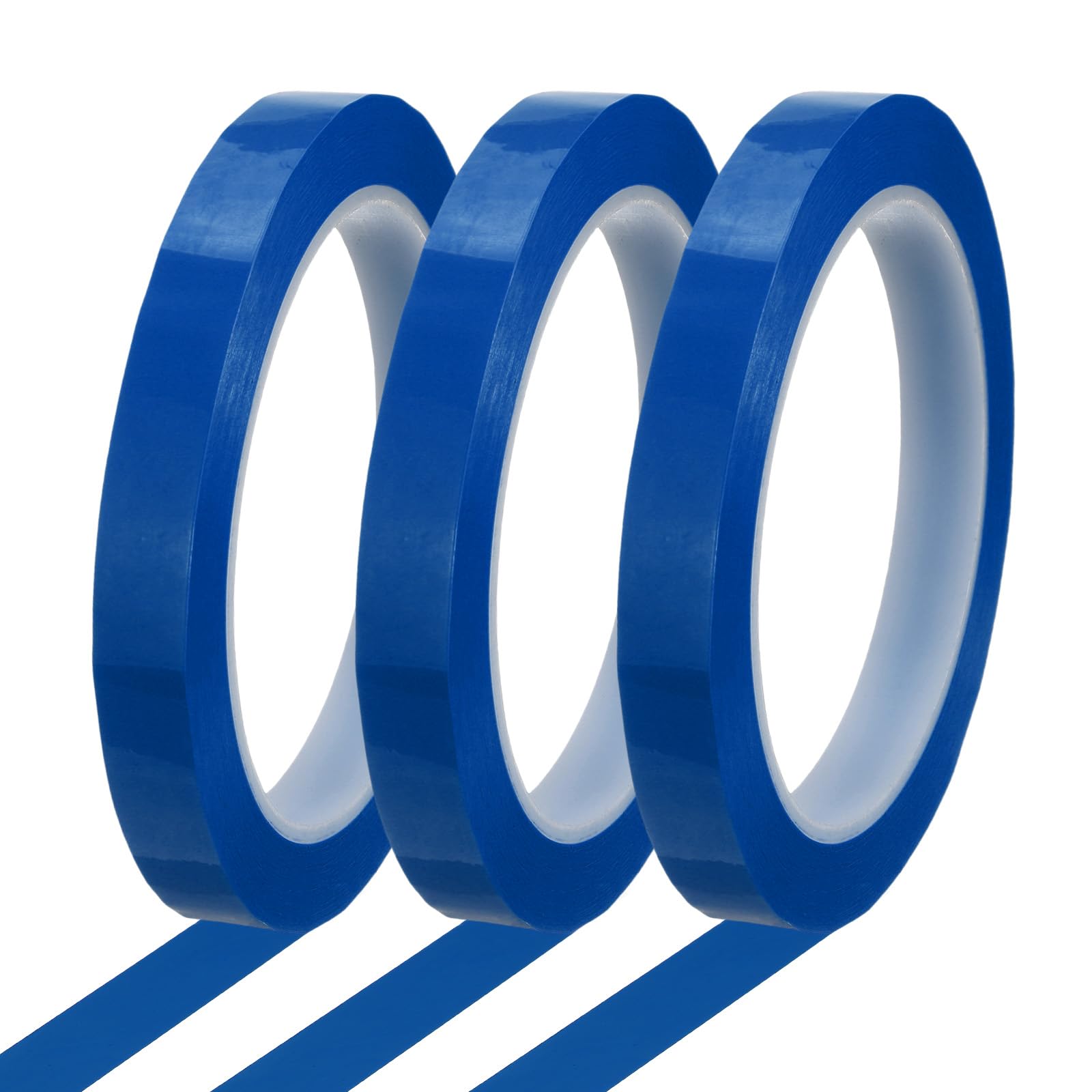 sourcing map Whiteboard Tape 12mm x 66m Pinstripe Graphic Chart Line Grid Marking Tapes for Classroom Office Dry Erase Board Art, Blue, Pack of 3 โ image 1