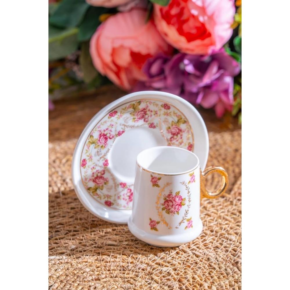 Acar Terra Rosa 6 Kişilik Kahve Fincanı Takımı - 90 ml MX-07171
