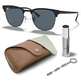 RB3716 CLUBMASTER METAL Square Shaped Sunglasses for Men & Women with Official RAYBAN Eyewear Kit