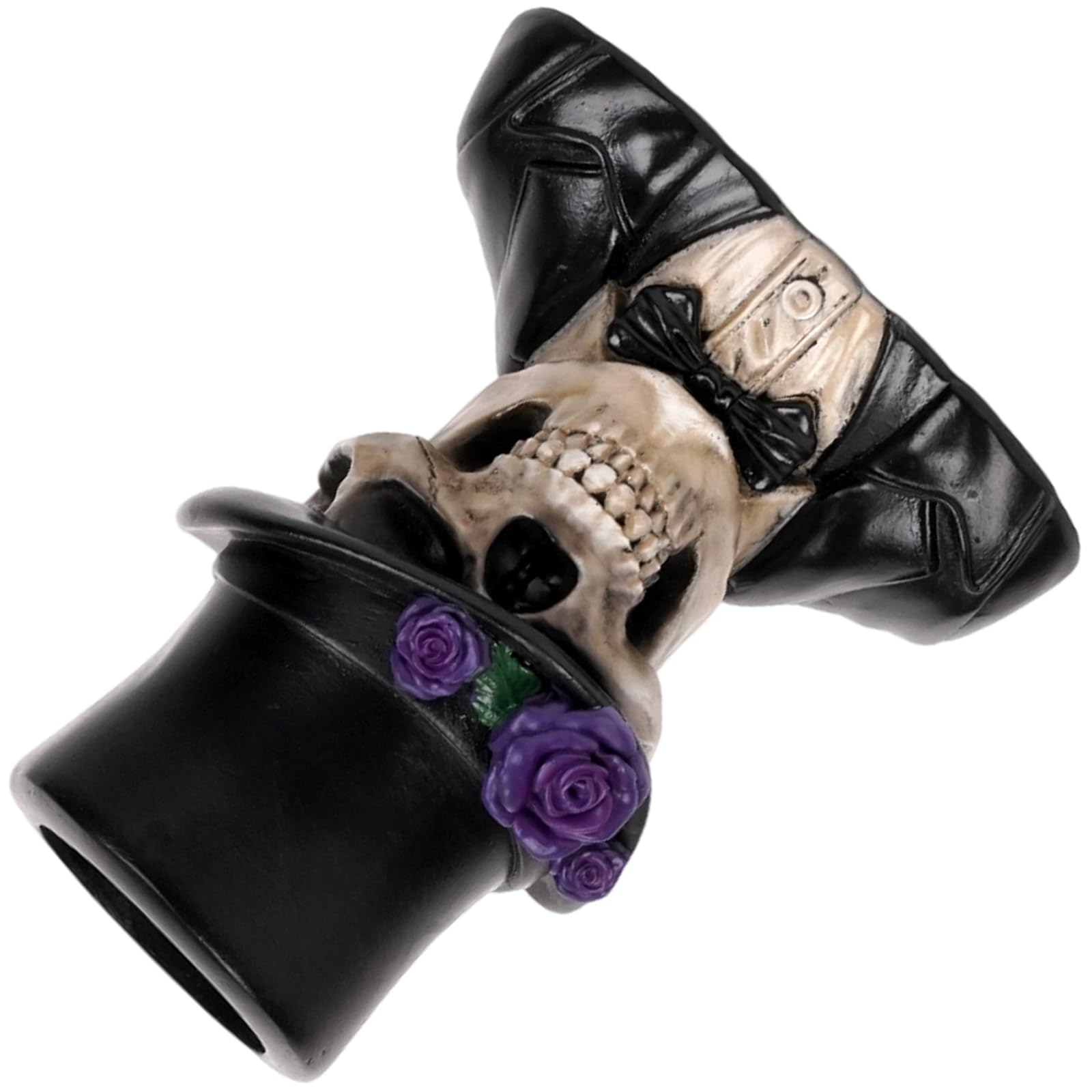 Jazuaiao Skull Statue Flower Holders Halloween Resin Unique Tabletop Decorations Holiday Elegant Skull Statue Resins Vases Planter Pots Halloween Centerpieces Home Decoration Flower Holders