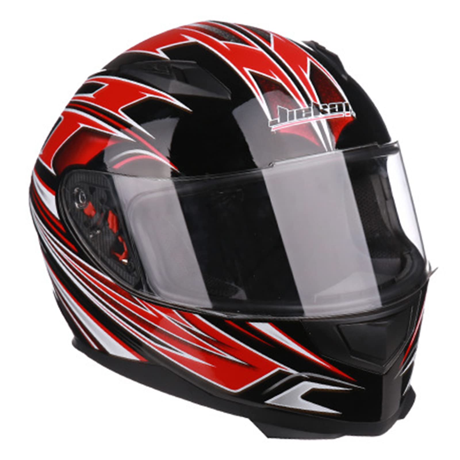 Caschi Moto integrali Uomo Donna Adulto Casco Bici da Strada Lenti Trasparenti Casco Approvato DOT/ECE Youth Leggero Fresco Quattro Stagioni,A1,XL