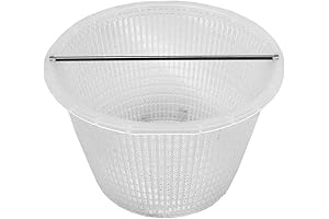 AquaStar SK6 Skimmer Basket, Polyethylene with Stainless Steel Handle