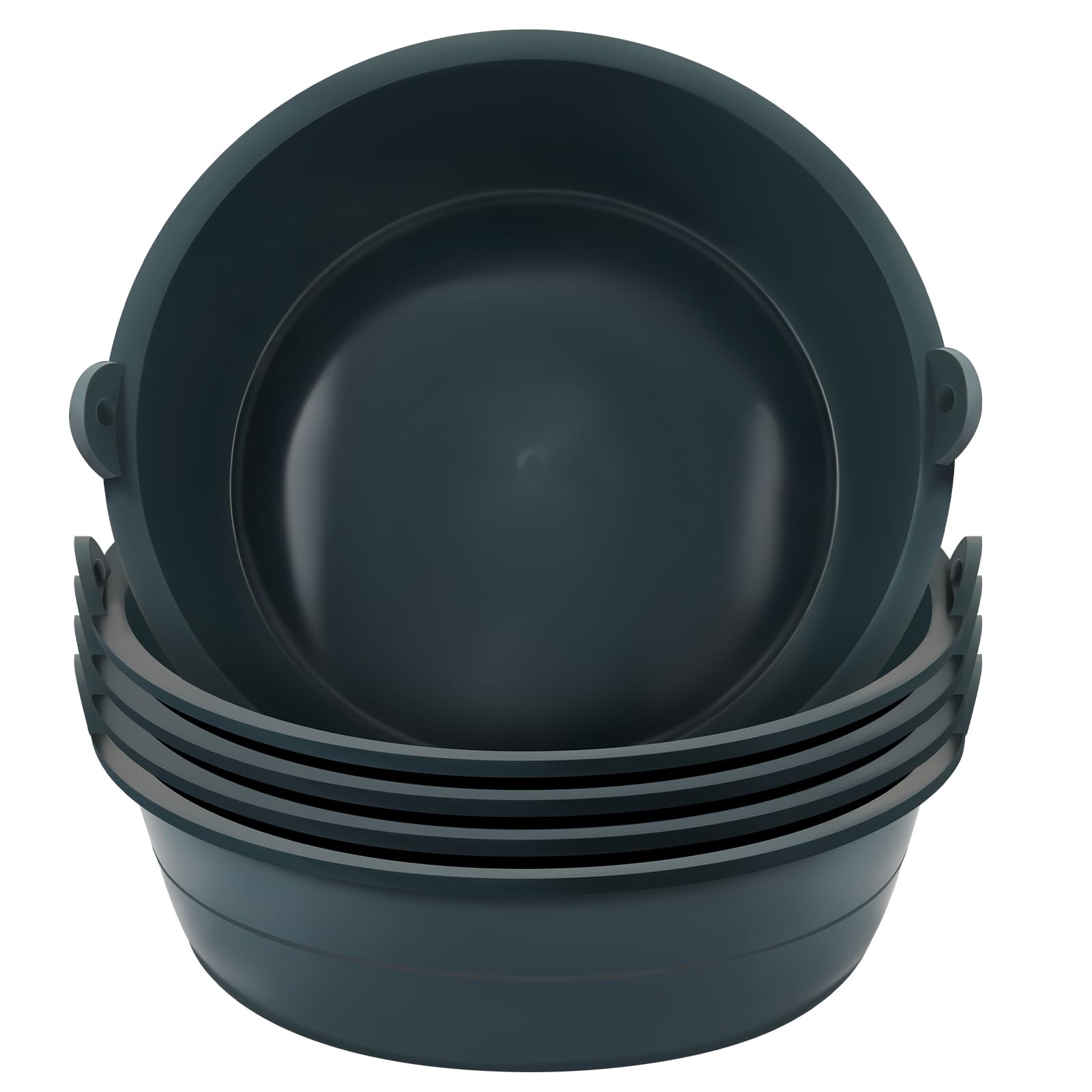 Sadnyy 5 sartenes de alimentación de tendón de Buey, Cubo de alimentación de 3 Cuartos de galón, Cuenco de tendón de Buey para Caballos, Perros, Gatos, Cabras, Polvo de Pollo, 10.2 x 3.1 Pulgadas