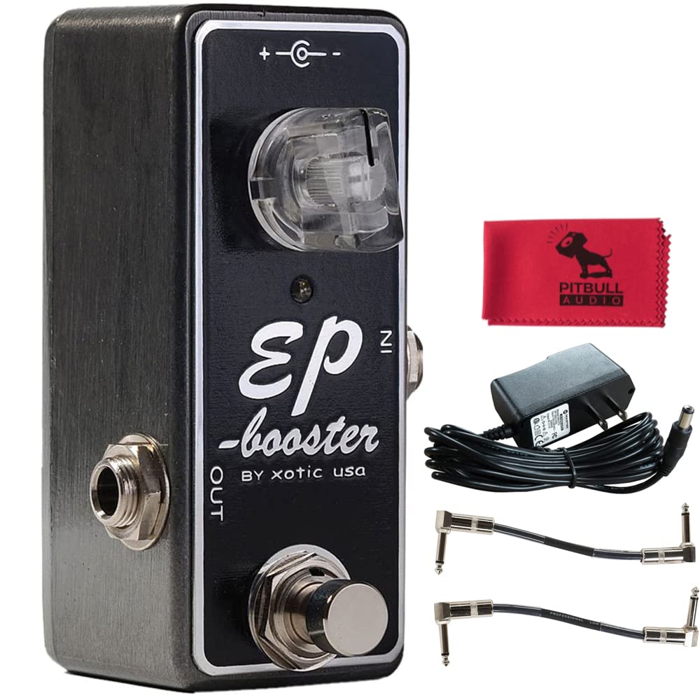 Xotic Effects EP Booster Guitar Effect Pedal w/Power Supply, Patch Cables & Cloth