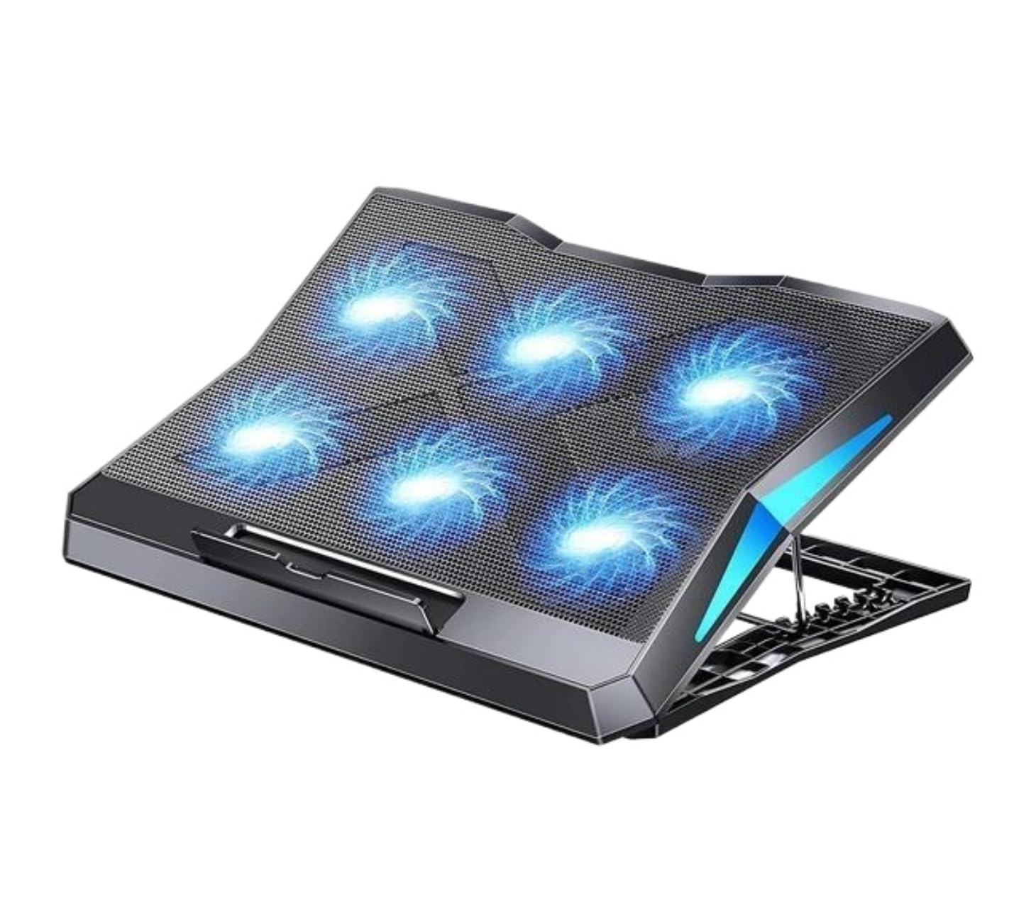 Refroidisseur Pc Portable Support De Refroidissement for Ordinateur Portable avec 6 Ventilateurs Et Hauteurs Réglables for Ordinateurs Portables 14 À 18 Pouces Ventilateur Rapide