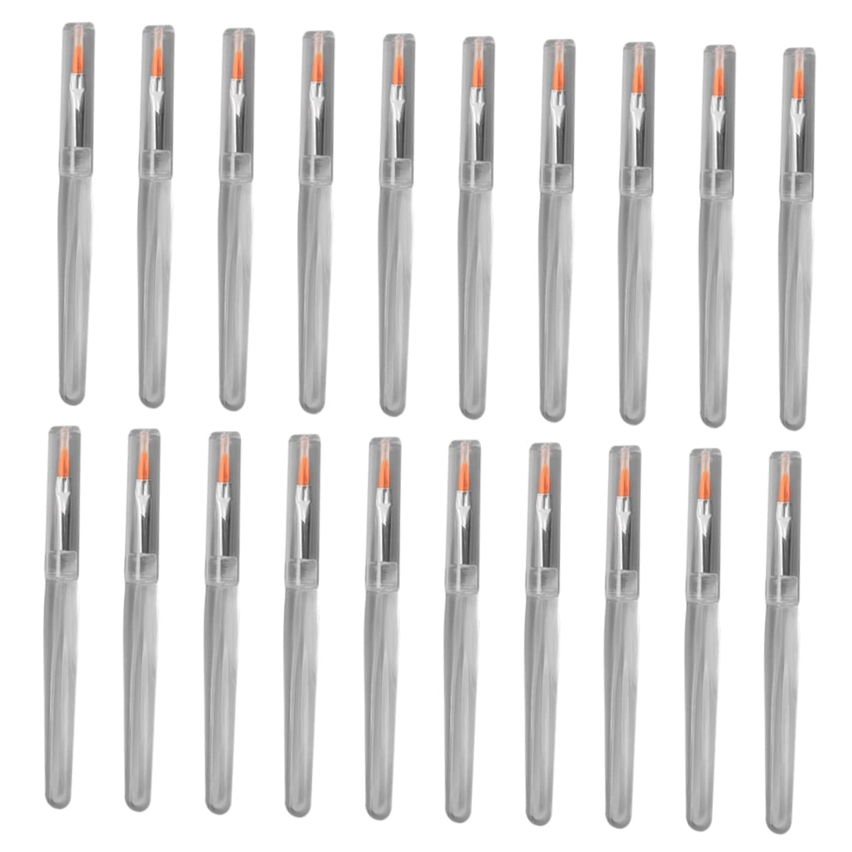 LIFKOME 20Pcs Portable Lip Brush Handle Applicators for Lipstick and Cosmetic Use for Travel and Daily Makeup Application