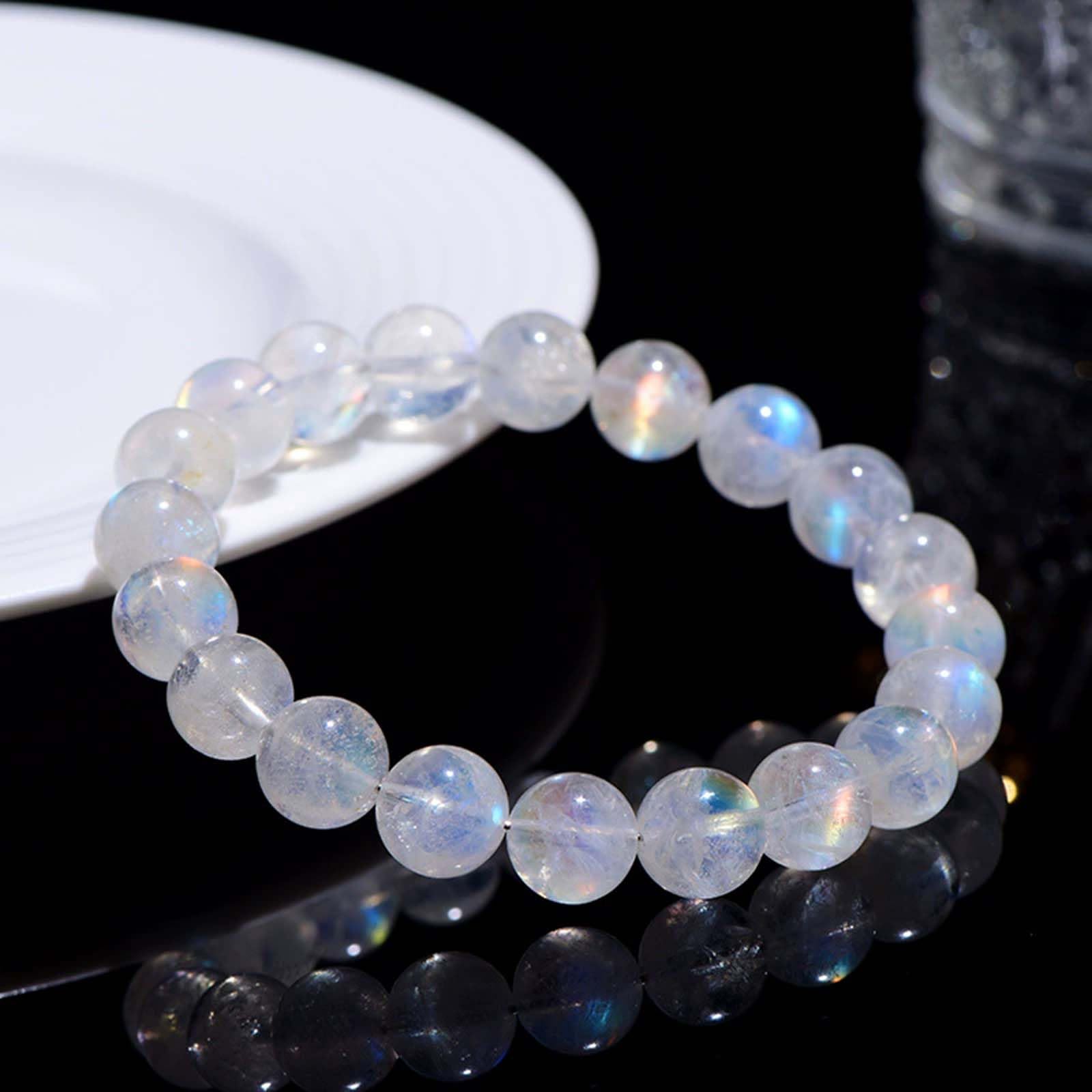 Pulsera Premium de Cristal de Piedra Lunar arcoíris