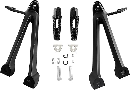 Vista 15 de Kit de soportes de estriberas delanteras de motocicleta para Suzuki GSXR600 GSXR750 2006-2010 (delantero-negro-1)