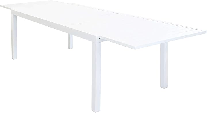 Milani home s.r.l.s. tavolo rettangolare per esterno allungabile in alluminio 83701485