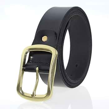 2011年製 金色バックル 黒レザーベルト Amazon.co.jp: メンズベルト レトロなオールマッチゴールド
