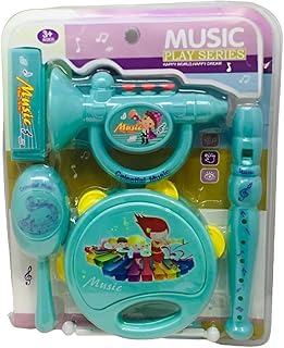 مجموعة أدوات موسيقية تعليمية للأطفال من Next Store - طقم عزف ممتع يحتوي على آلات إيقاعية لتنمية المهارات الحسية والإبداعية للصغار من عمر 3 سنوات فأكثر