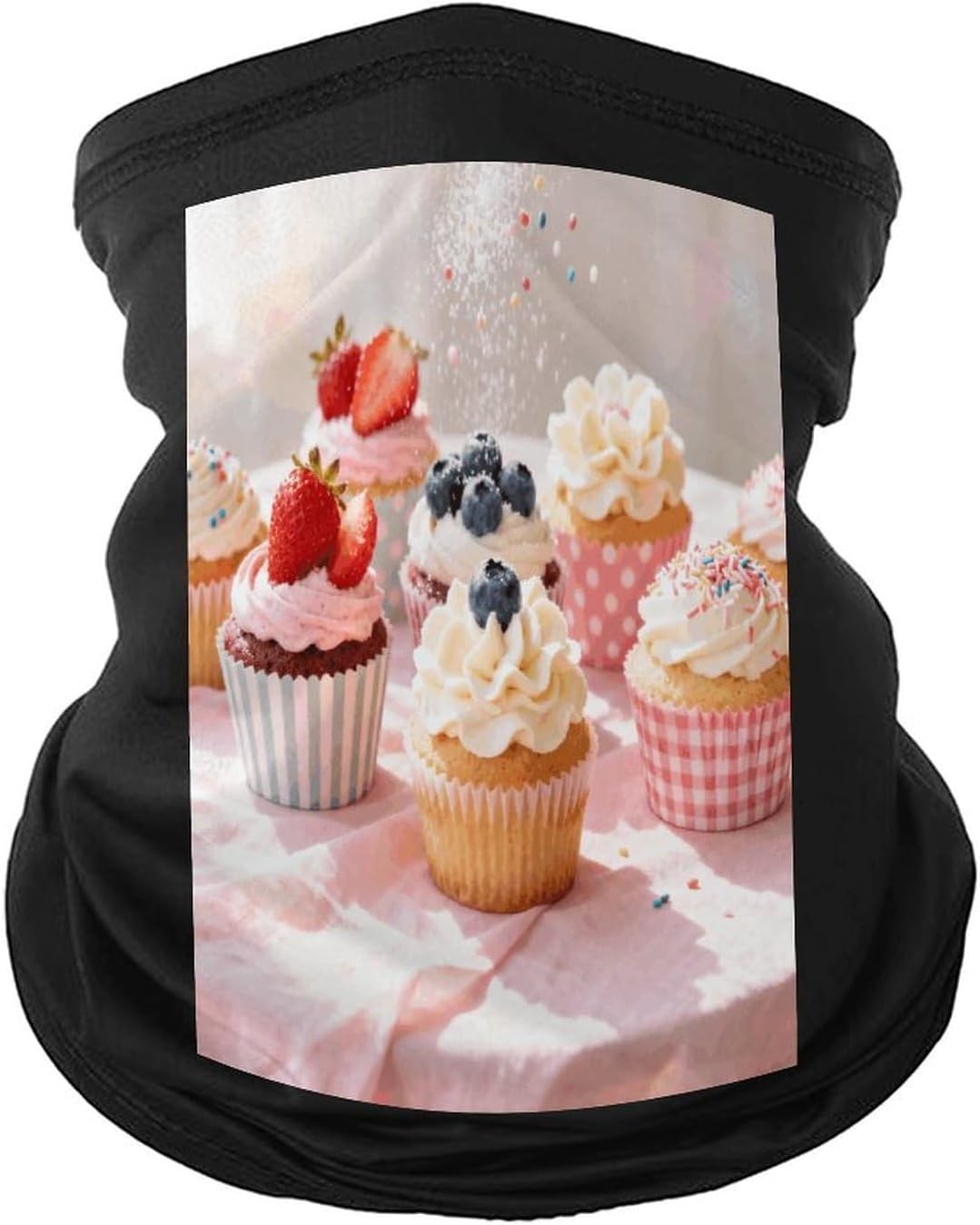Colorful Cupcake Art Neck Gaiter Ice Silk Neck Gaiter
