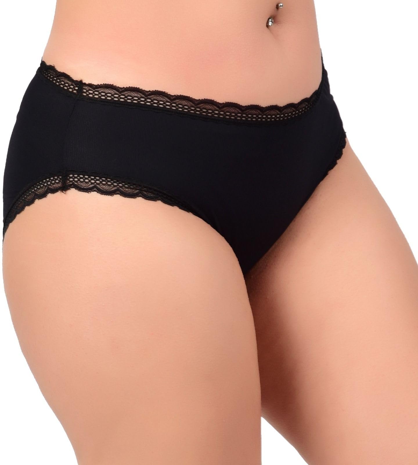 Women’s Cotton Panties Soft Breathable Mid Rise Multicolour Everyday Comfort InnerUse_Pack of 3_-image-25