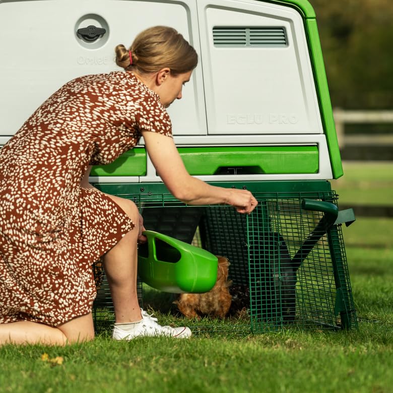 Image of Omlet Chicken Feeder | Made of Hygienic, Easy to Clean Plastic | Attaches to Your Run with Strong Steel Clips | Compatible with Chicken Runs & Omlet Chicken Coop Runs