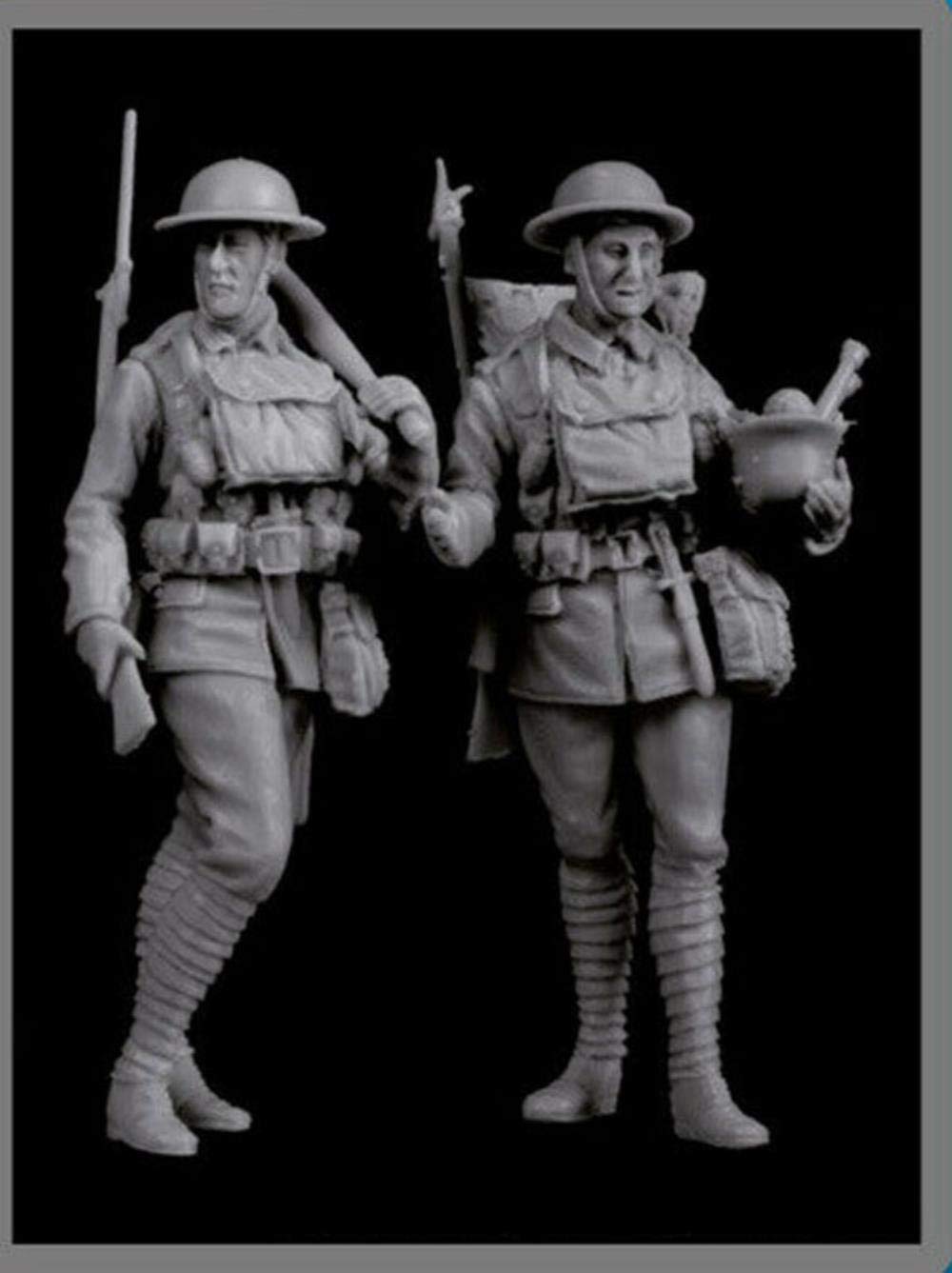Kits de modèle miniature de soldats britanniques 1/35 pour diorama historique 14-18