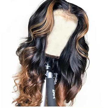 black wig highlights