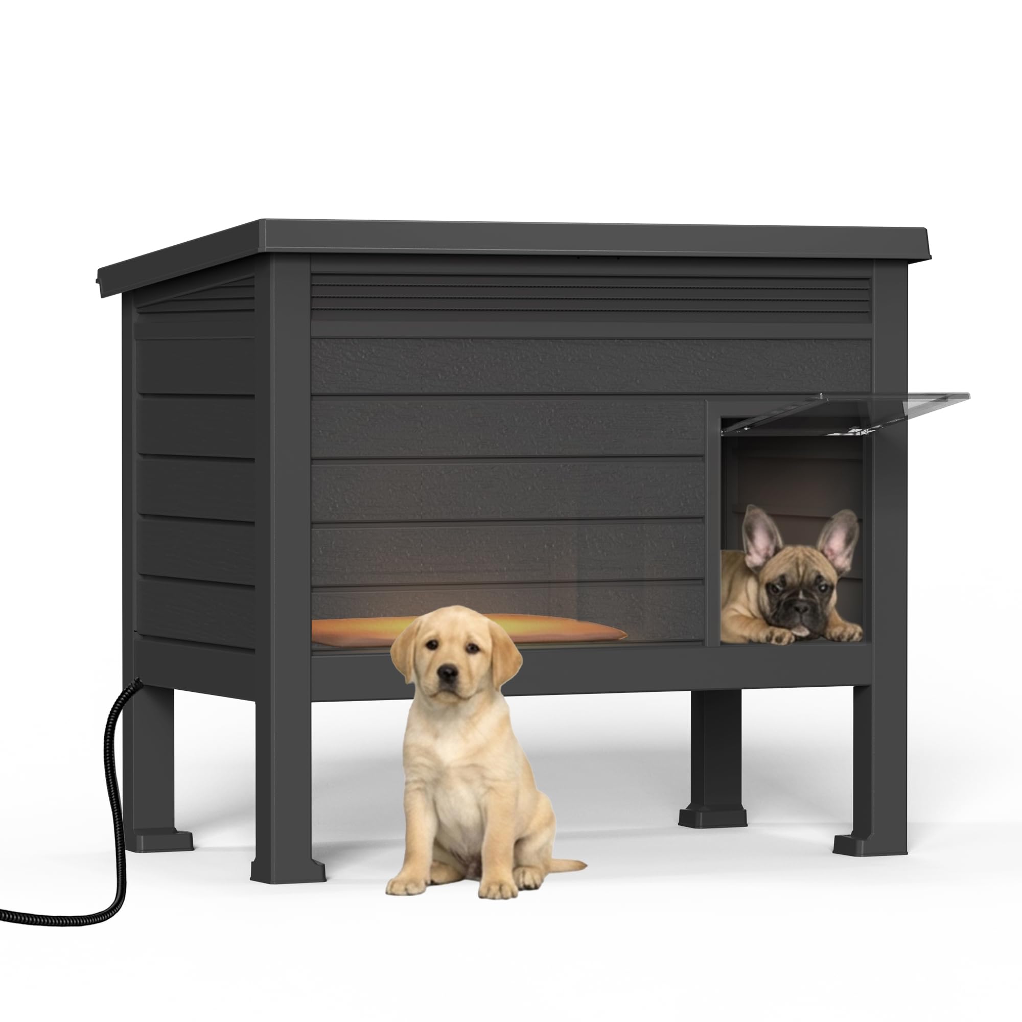 DRATO Small Dog House with Heated Pad