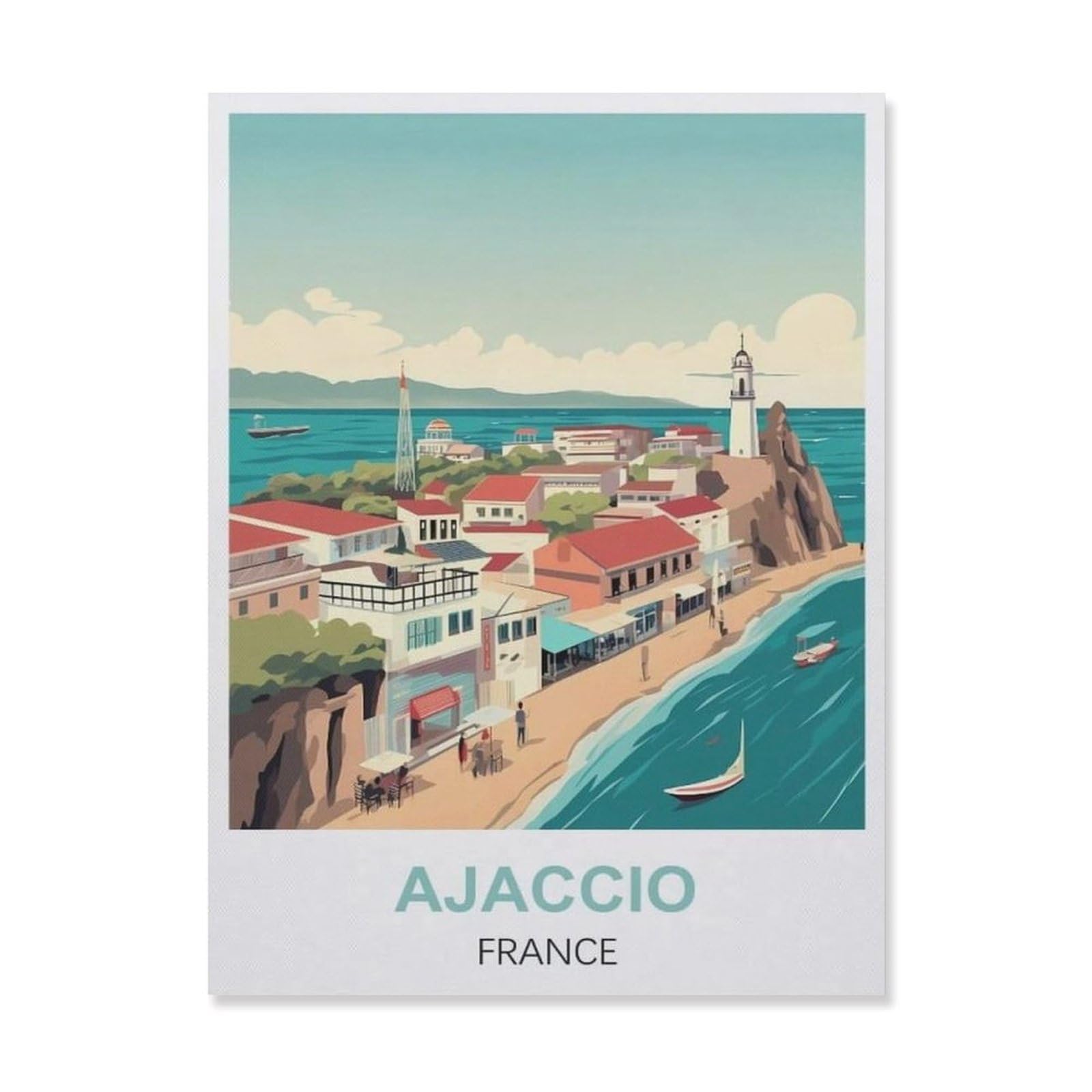 Metal Sign Tin Sign，Ajaccio France(20x30cm）