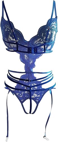 Miniatura 6 de Lencería de una pieza para mujer, body sexy de encaje con escote en V profundo, ropa de dormir exótica zorra para sexo y juego travieso, L24