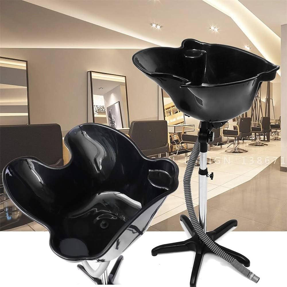 移動可能なブラックシャンプー台 Amazon.co.jp: シャンプーシンク、ポータブル調整可能な黒美容