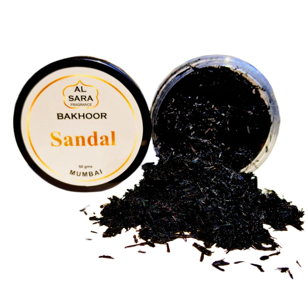 Sandal (Chandan) Bakhoor by Al Sara Fragrance | Authentic Arabic Incense | Perfect for Prayer Time, Relaxation & Meditation | Net. Weight 50G