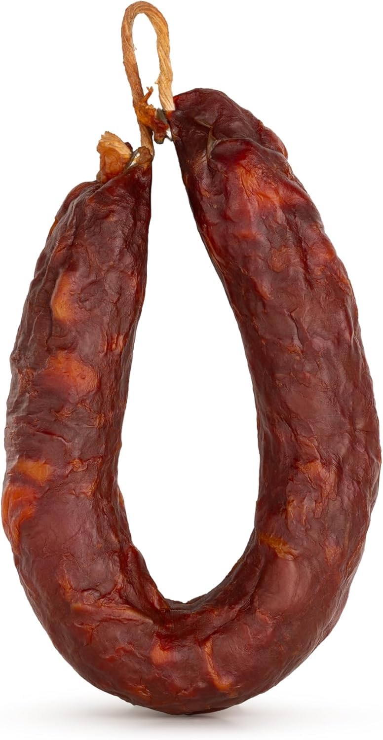 Chorizo de porc noir ibérique Pata Negra 180 g – Lot de 3 – Charcuterie séchée gastronomique – Saucisse ibérique fumée traditionnelle emballée sous vide
