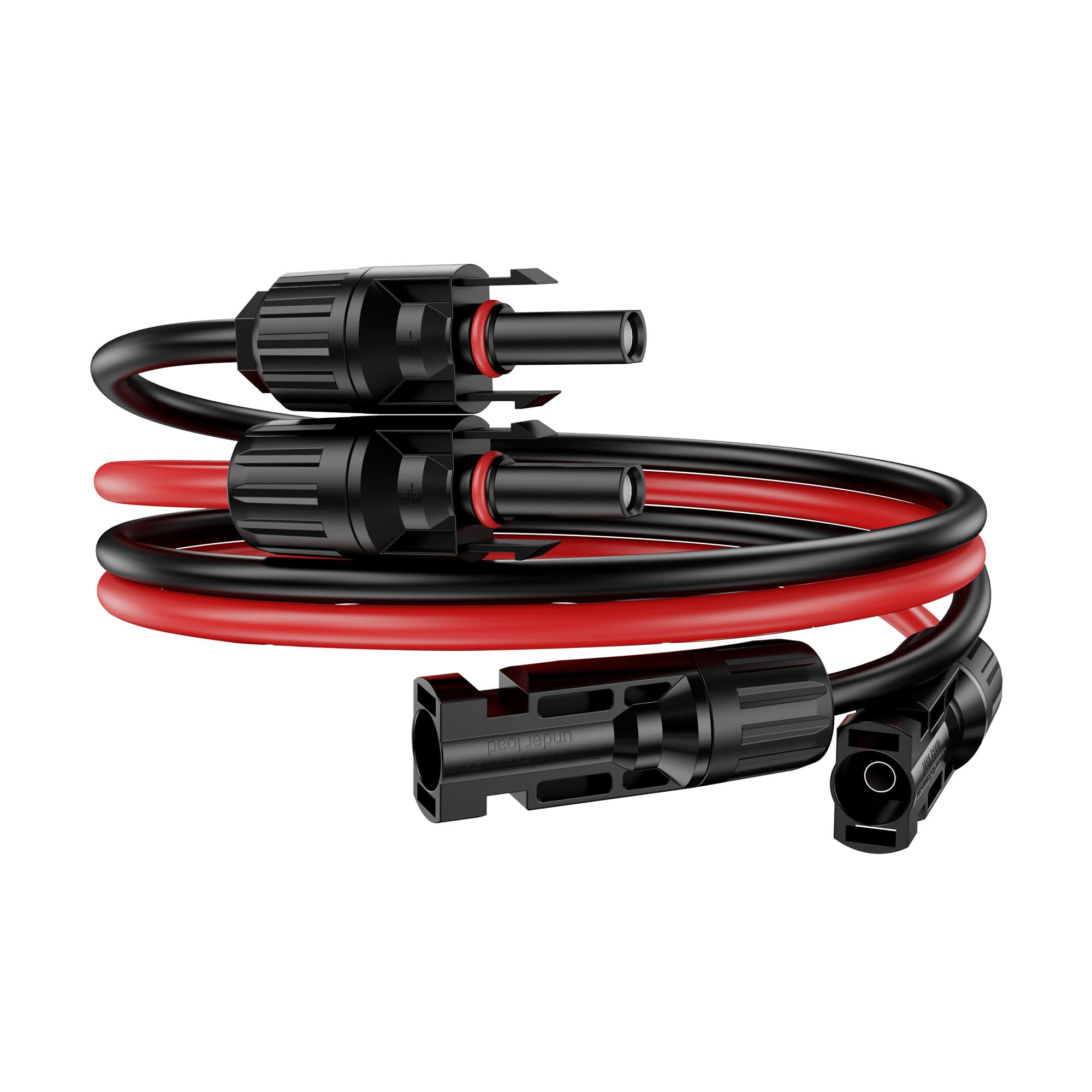 3Ft Solar Cable Solar Extension Cable,10AWG Solar Panel ExtensionCable with Female and Male Connectors,Waterproof Solar ExtensionCable Kit (Red and Black).