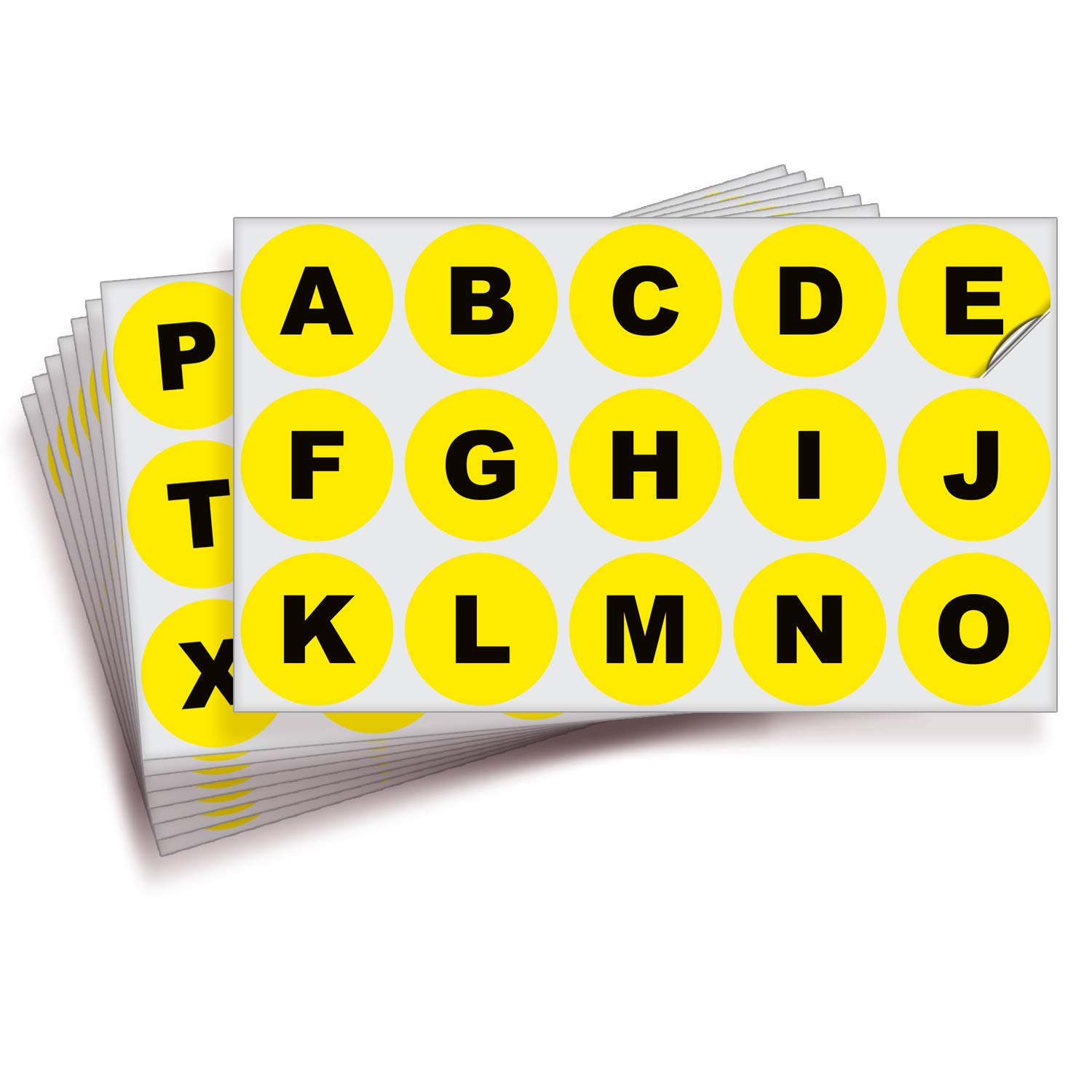 Snapklik.com : Yellow Vinyl Letters Stickers - 2 Inch Self-Adhesive, A ...