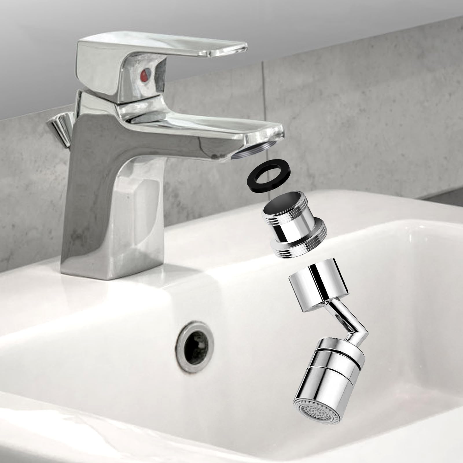 Messing kraanadapter buitendraad - schroefdraadadapter met rubberen afdichting voor waterfilter - 2 stuks (M18-M22L Messing kraanadapter buitendraad - schroefdraadadapter met rubberen afdichting voor waterfilter - 2 stuks (M18-M22L