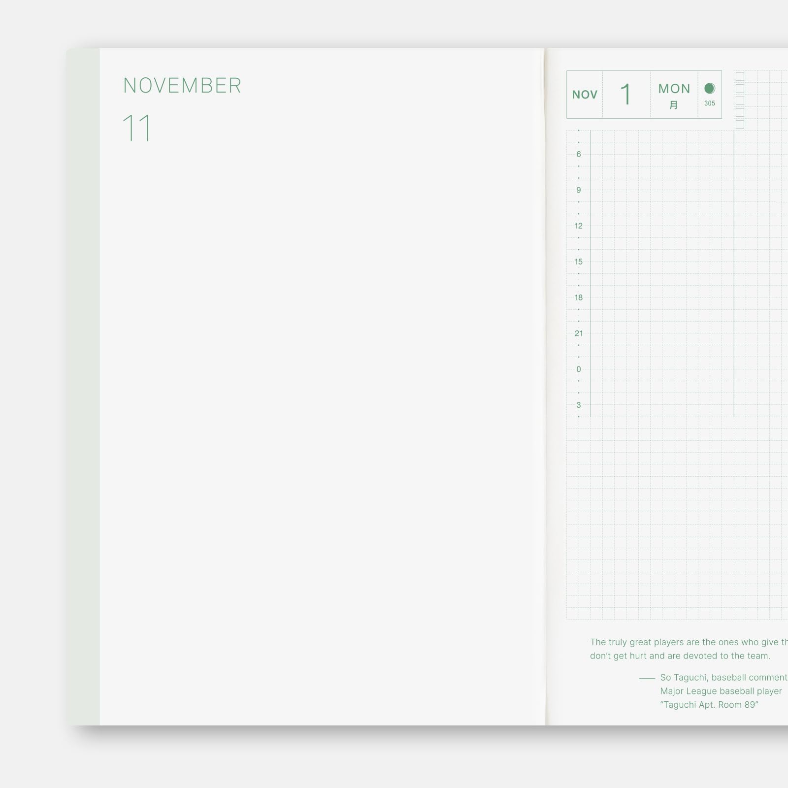 Hobonichi Techo Livre cousin 2027 – A5, anglais, quotidien, hebdomadaire, janvier start, mon start, planificateur