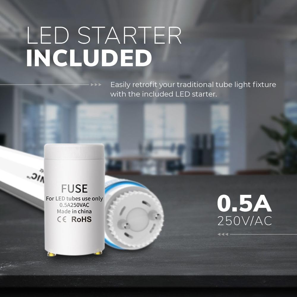 HOFTRONIC - Tube LED 60 cm - 9 Watt 1260 Lumen (140lm/W) - T8 G13 - Tube Neon sans scintillement - 4000K Blanc Neutre Tube Fluorescent - Durée de vie : 50 000 heures Garantie de 5 ans