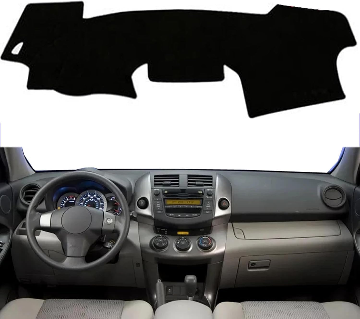 DdaiXQ Car Dashboard Mat For Toyota Old RAV4 2006-2012, Anti Slip Anti Glare Dustproof Dashboard Cover Pad Protector Dash Cover Sunshade Dashmat