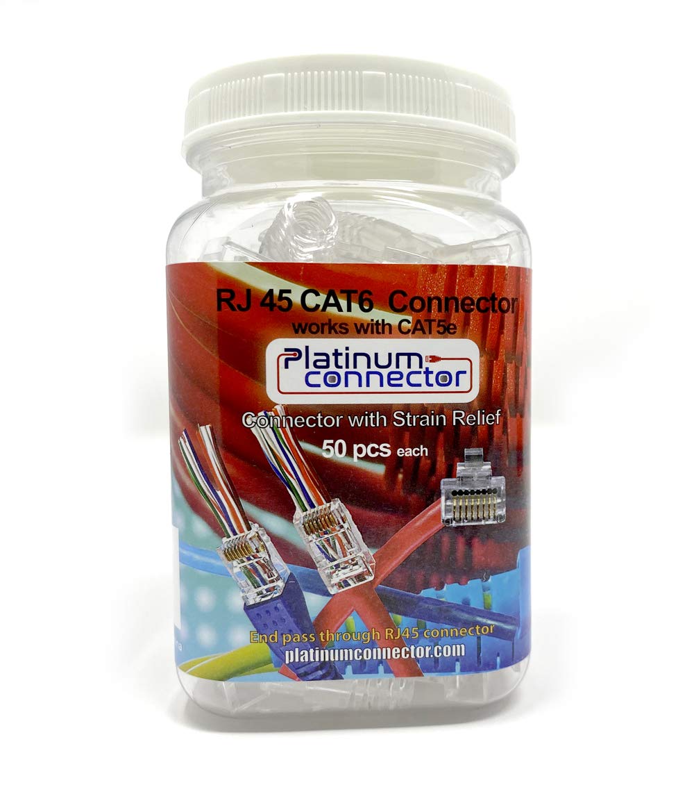 Platinum Connector Cat5e/5 RJ45 snap in Clips with Boots(50
