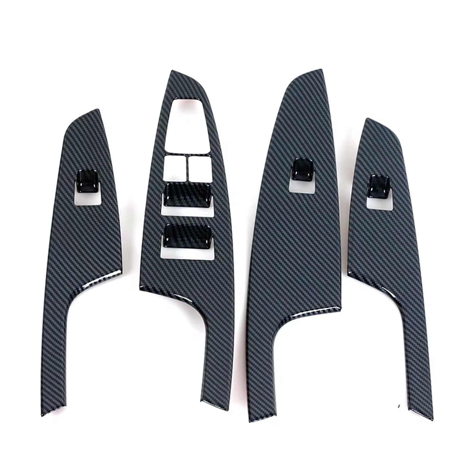 for Hyundai for Tucson 2015 2016 2017-2020 Window Lift Switch Button Panel Trim Carbon Fiber Interior Sticker Interior Trim Cover Panel(Window-4piece)
