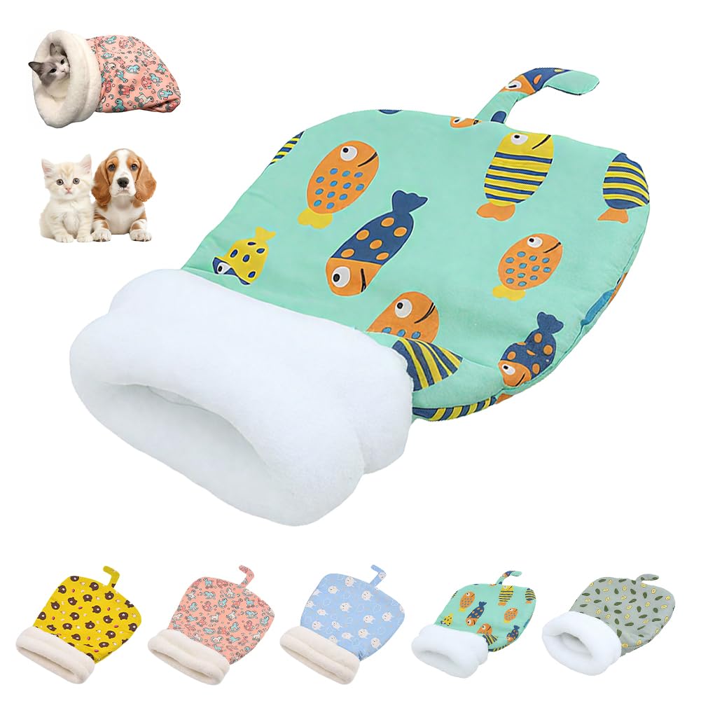 Cat Sleeping Bag, Cat Winter Sleeping Bag, Cute Cartoon Pocket Pets Nest Bags, Warm Indoor Cats Cave Bed, 360°wrap Comfortable Pet Snuggle Sack, Pet Sleep Bags for Indoor Cats Small Dogs-04