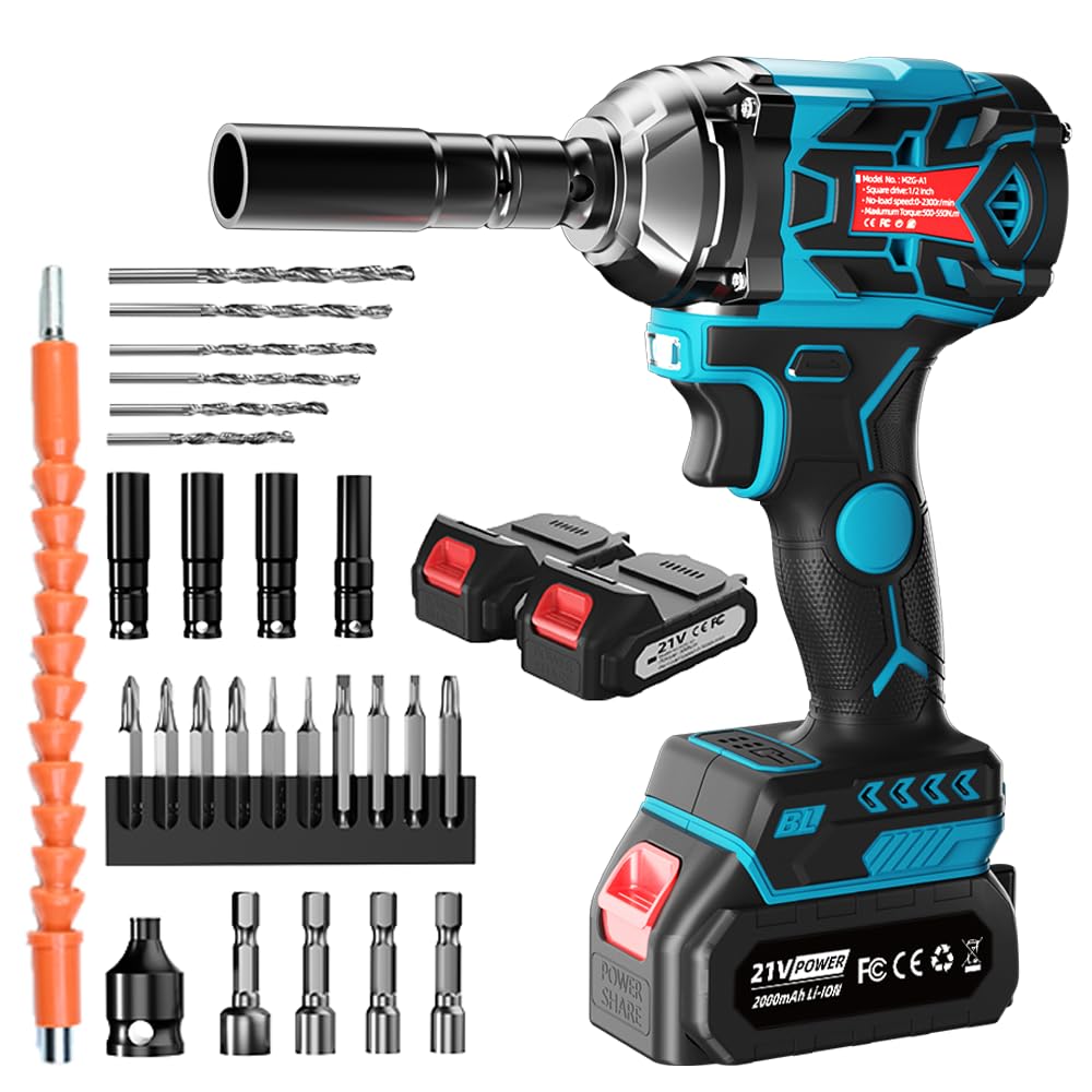 MZG Cordless Impact Wrench, 21V 406 Ft-lbs MAX Torque