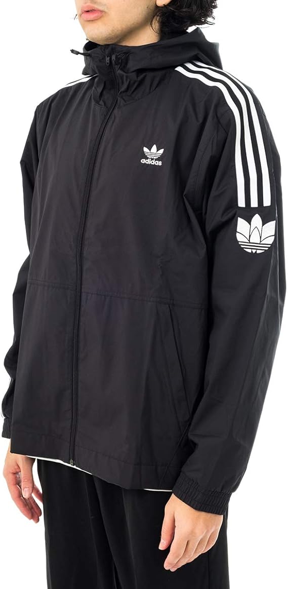 Adidas - 3D Windbreaker - GN3551 - Color: Black - Size: L at Amazon Men's  Clothing store