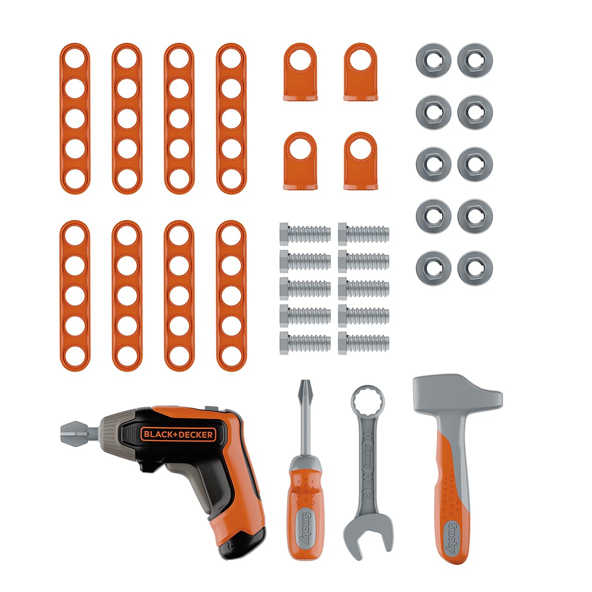 Smoby Black+Decker Maletín DIY – Juguete De Imitación Con 35 Accesorios, Fácil De Transportar, Para Pequeños Manitas A Partir De 3 Años, Fabricado En Francia