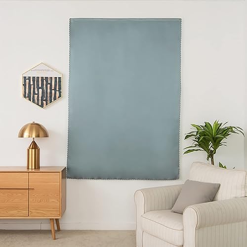 Miniatura 8 de AJAZZ Cortinas autoadhesivas portátiles 100% opacas, simples y fáciles de instalar, para ventana de dormitorio, térmicamente aisladas, para