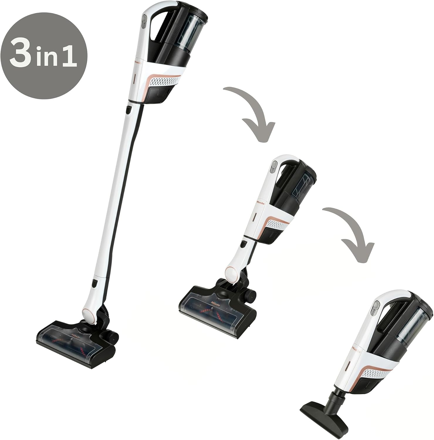 Klein Miele: Triflex HX2 Pro - White - Toy Licensed Vacuum Cleaner, Cordless Electric Household Appliance, Realistic Chores Pretend Play, Kids Age 3+