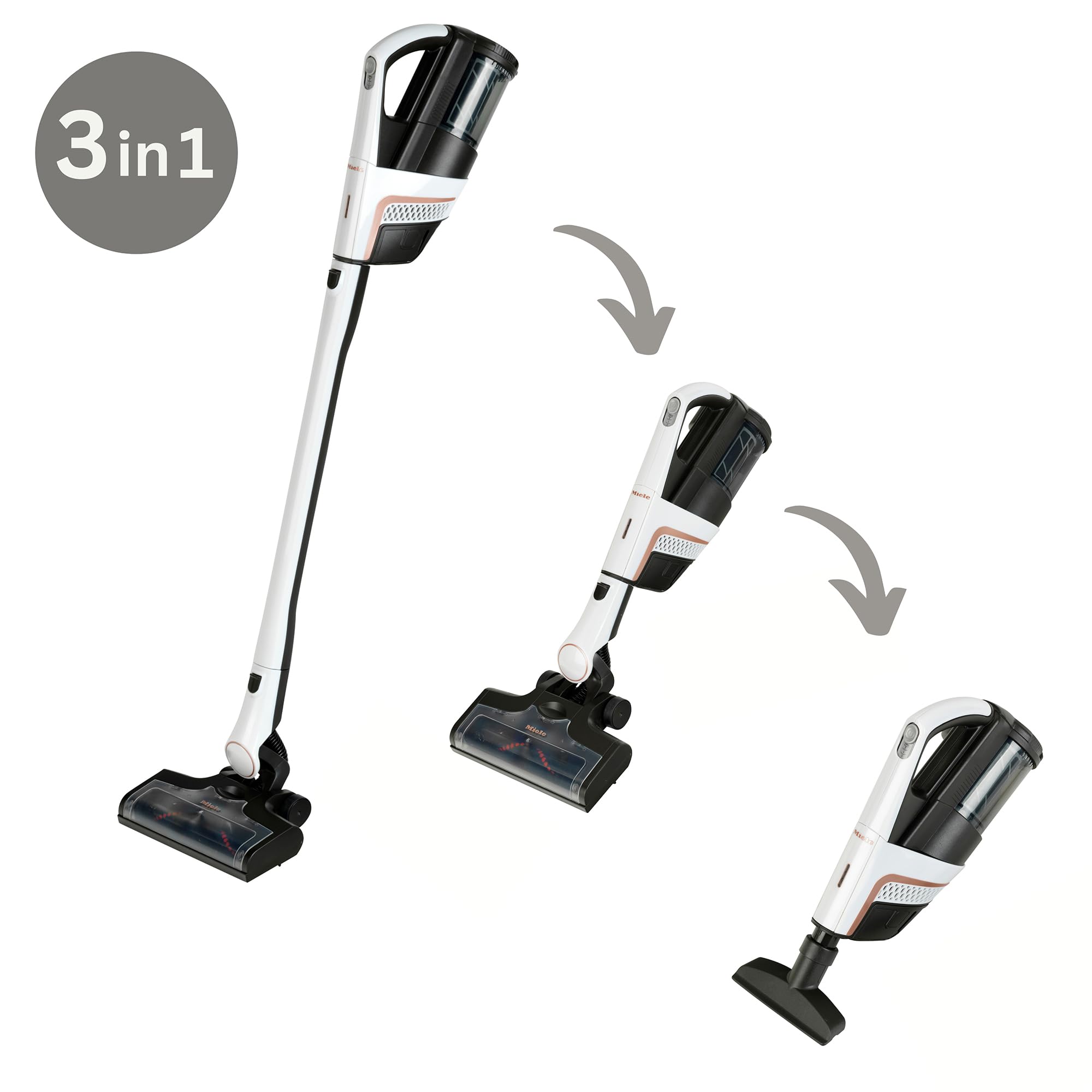 Theo Klein 6832 Miele - Aspirapolvere Triflex I con avvolgitore, Bocchetta per Pavimenti Flessibile e Rullo I Giocattolo per Bambini dai 3 Anni in su