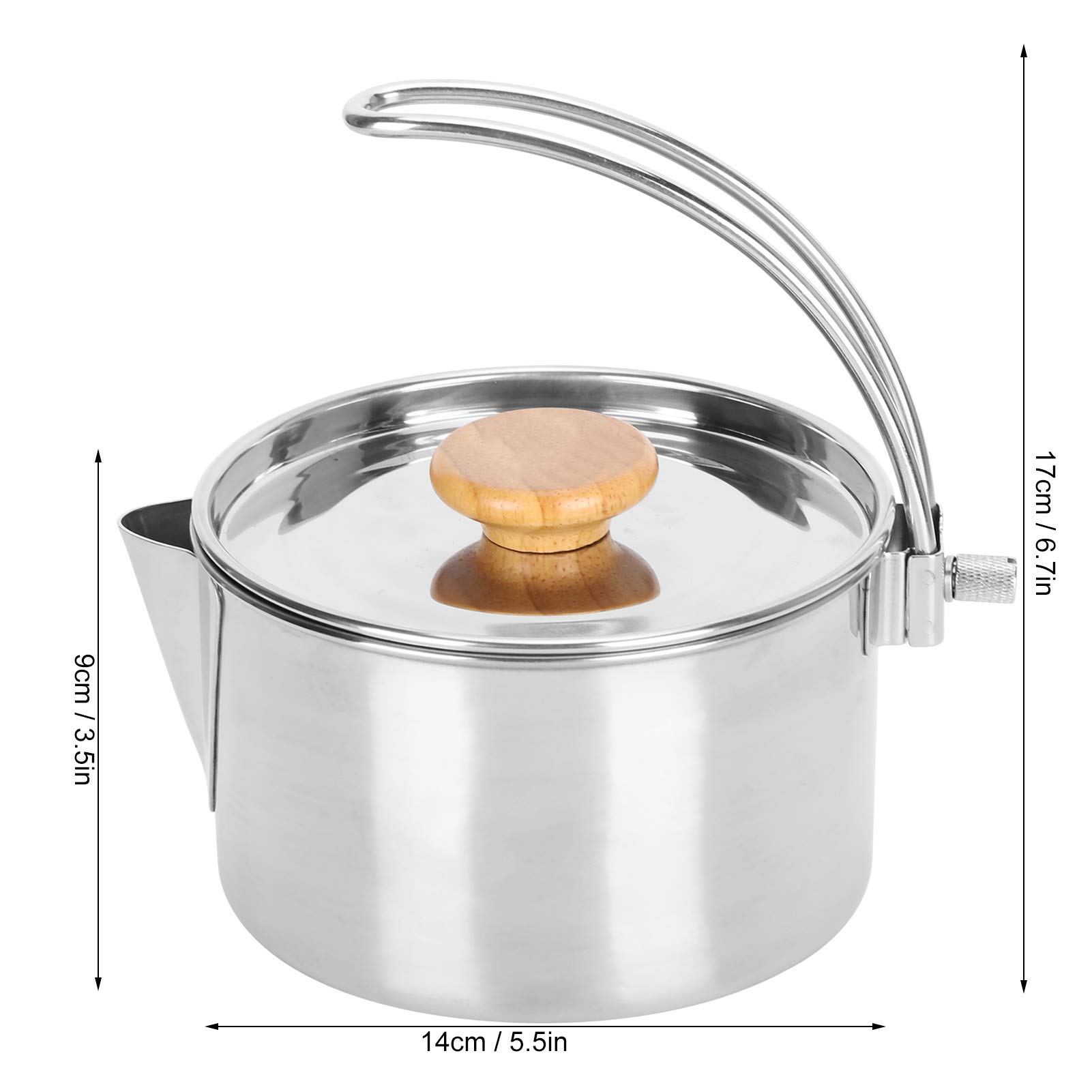 de voyage Ménage Bouilloire d'eau Portable Théière Aluminium d'or