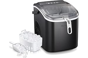Joy Pebble Bullet Ice Maker Countertop, Speedy Ice Production for Home and Kitchen