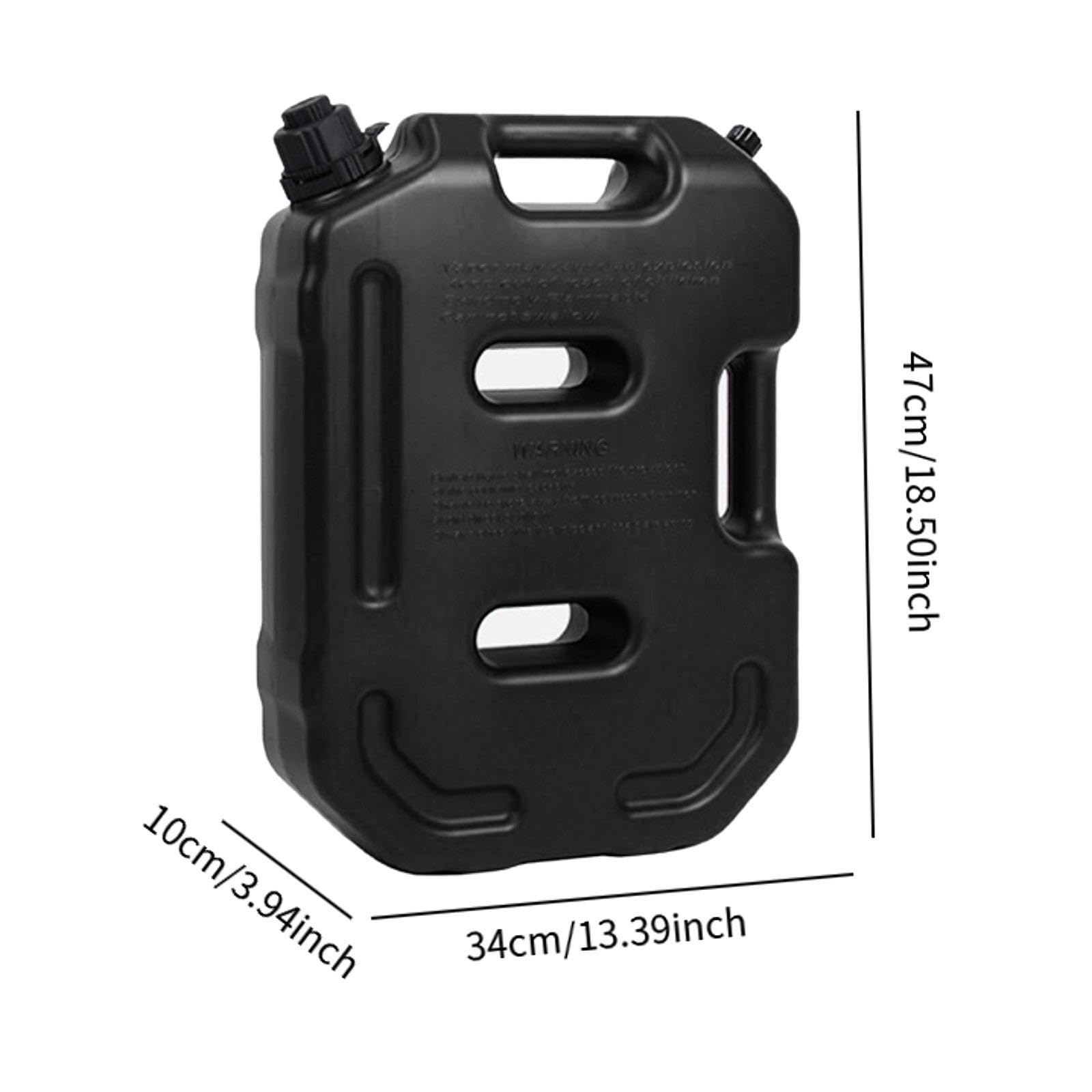 Depósito de Combustible Recipiente para Gas Vehículo Tanque de Contenedor Almacenamiento Líquido en PETG Resistente Adecuado P, Negro