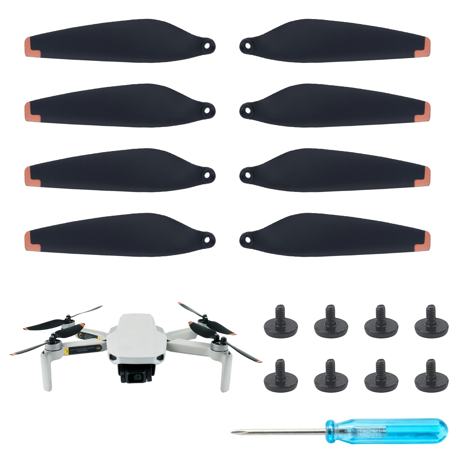 8Pcs Mini 3 Pro Mini 4 Pro Propellers for DJI Mini 4 Pro or DJI Mini 3 Pro Drone Replacement Blades Spare Parts Accessories, Weather-Resistant & Easy to Install
